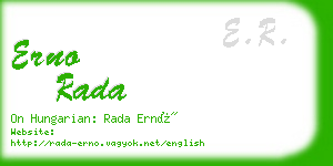 erno rada business card